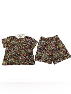RARE Vintage Christian Dior Paisley Floral 2-Piece Set - Size Medium